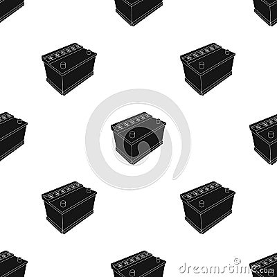 For automobile battery.Car single icon in black style vector symbol stock illustration web. Vector Illustration