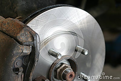 Automobile Brake Service Stock Photo