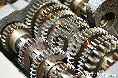 Automobile engine or transmission gear box Stock Photo