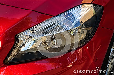 Automobile Headlight Stock Photo