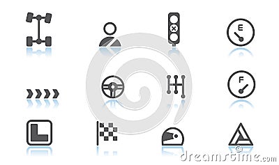 Automobile icons Stock Photo