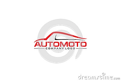 Automobile logo design vector with white background Vector Illustration