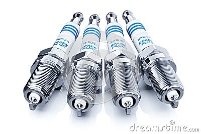 Automobile spark plugs. 3d render Stock Photo