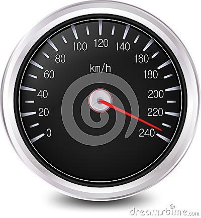 Automobile Speedometer. Vector Vector Illustration