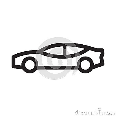 Automobile vector thin line icon Stock Photo
