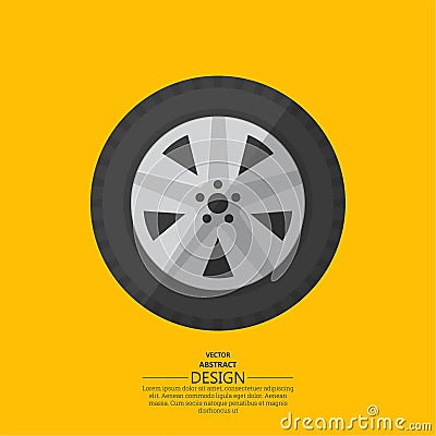 Automobile wheel Vector Illustration