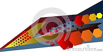 Automotive abstract geometric sticker stripes Vector Illustration