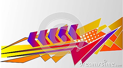 Automotive abstract geometric stripes sticker. Trcuk vehicle backdrop Vector Illustration