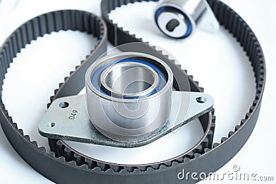 Automotive belt drive kit Stock Photo