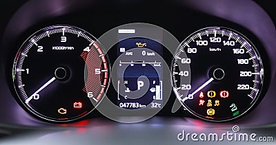 Automotive car engine speed, display Stock Photo