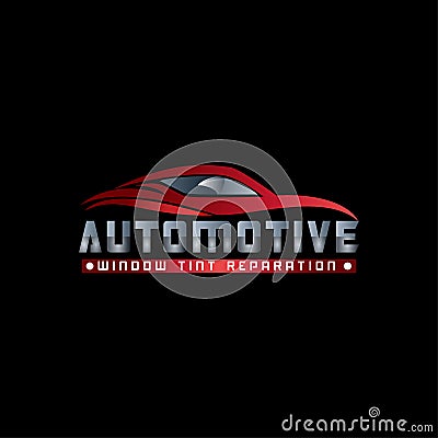 Automotive car window tint logo design template modern vector Vector Illustration