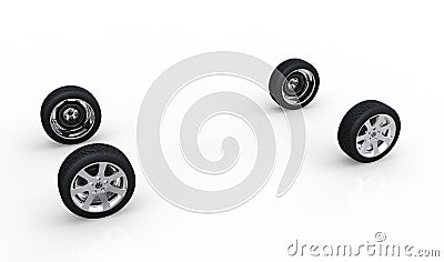 Automotive concept of ar wheels Stock Photo