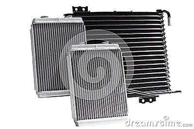 Automotive cooling radiators. Stock Photo