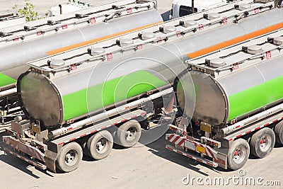Automotive fuel tankers shipping fuel, logistics truck, oil, power Editorial Stock Photo