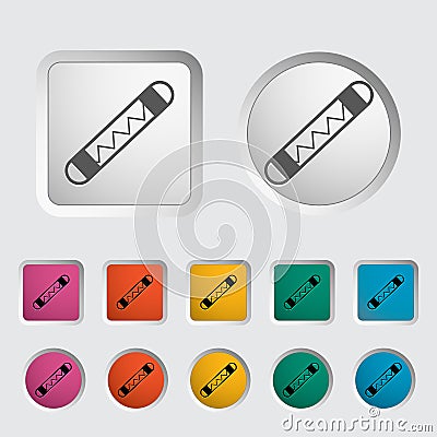 Automotive fuse single icon. Vector Illustration