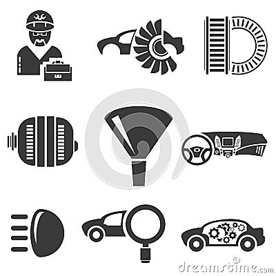 Automotive icons Stock Photo