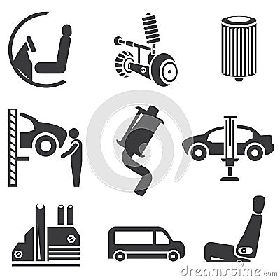 Automotive icons Stock Photo