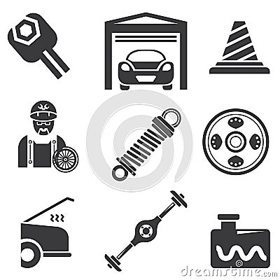 Automotive icons Stock Photo