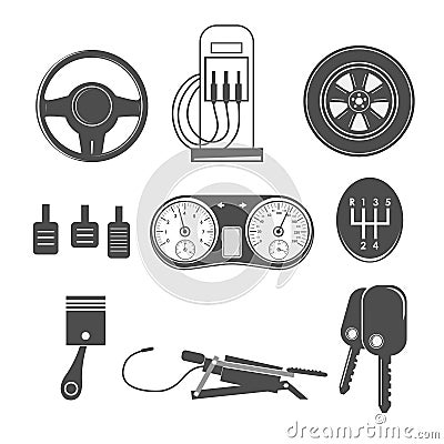 Automotive icons theme Vector Illustration