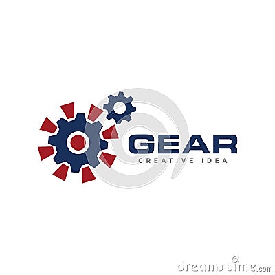 Automotive Unique Circle Gear Icon Logo Stock Photo