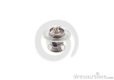 Automotive part engine cooling system thermostat on a white background. isolate close-up, temperature Stock Photo