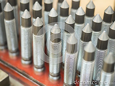 Automotive parts high precision stud bolt Stock Photo