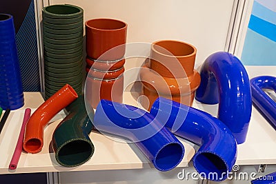 Automotive rubber pipes Stock Photo