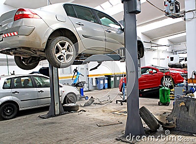 Automotive service garage Stock Photo