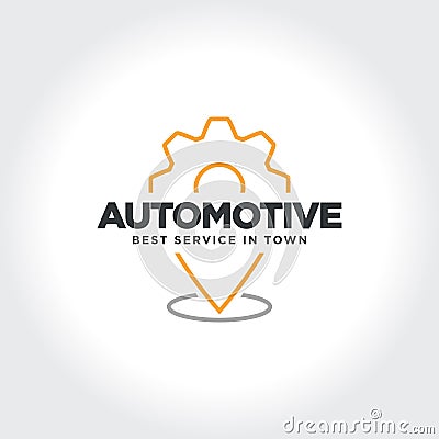 Automotive Service Location Technology. Vector illustration. Vector Illustration