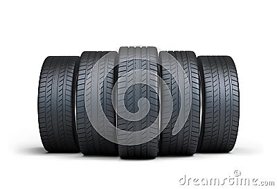 Automotive tires Stock Photo