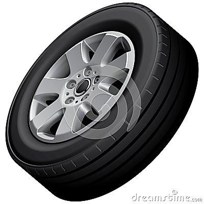 Automotive wheel Vector Illustration