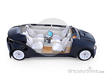 Autonomous car interior Stock Photo