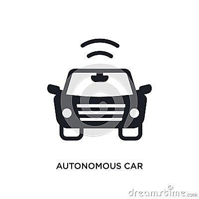 autonomous car isolated icon. simple element illustration from smart house concept icons. autonomous car editable logo sign symbol Vector Illustration