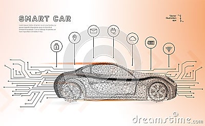 Autonomous car vector Vector Illustration