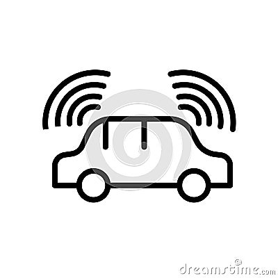 autonomous driving icon isolated on white background Vector Illustration