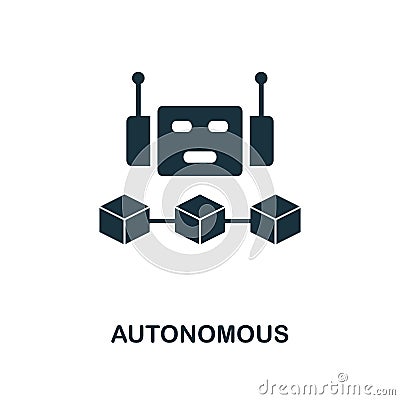 Autonomous icon. Monochrome style design from blockchain icon collection. UI and UX. Pixel perfect autonomous icon. For Vector Illustration