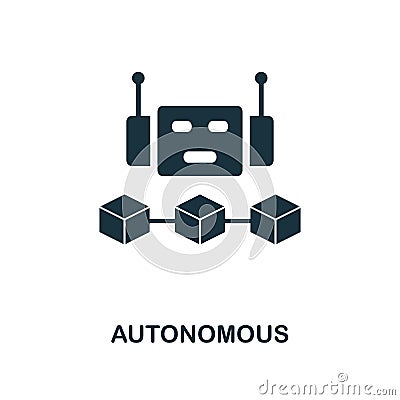 Autonomous icon. Monochrome style design from blockchain icon collection. UI and UX. Pixel perfect autonomous icon. For Vector Illustration