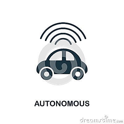 Autonomous icon. Monochrome style design from industry 4.0 icon collection. UI and UX. Pixel perfect autonomous icon. For web desi Stock Photo