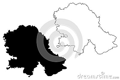 Autonomous Province of Vojvodina Republic of Serbia map vector illustration, scribble sketch Vojvodina map Vector Illustration