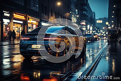 Autonomous Vehicles. Self-Driving Car AI Generated Stock Photo