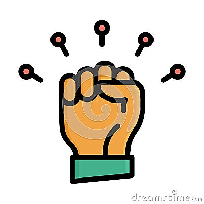 Autonomy, close fist Vector Icon which can easily modify Vector Illustration
