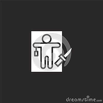 autopsy icon. Filled autopsy icon for website design and mobile, app development. autopsy icon from filled funeral collection Vector Illustration