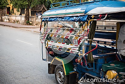 Autorickshaw in Luang Prabang Stock Photo