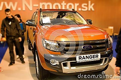 Autosalon Slovakia 2014 - Ford Ranger Editorial Stock Photo