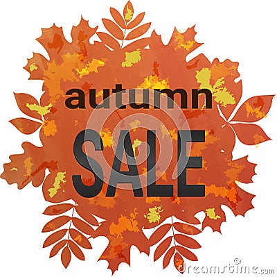 Auttumn sale banner Vector Illustration