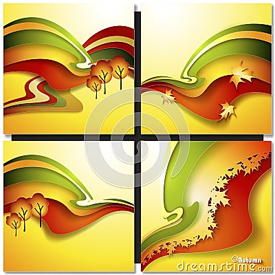 Autum Leaf Vector Background Vector Illustration