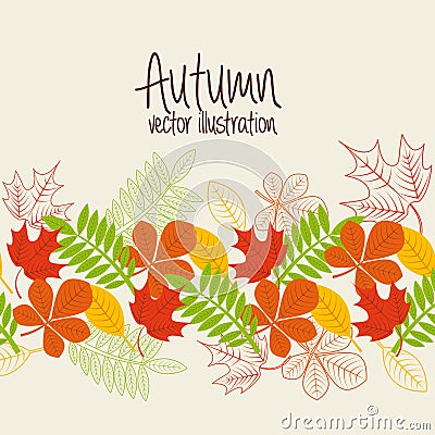 Autum season Vector Illustration