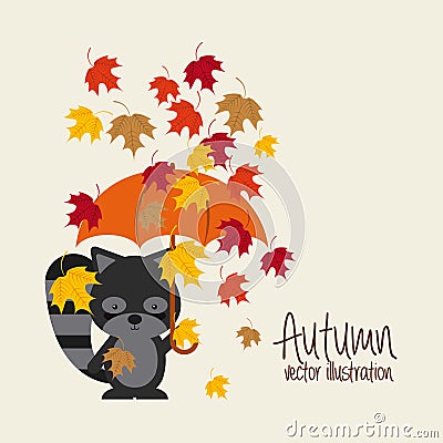 Autum season Vector Illustration