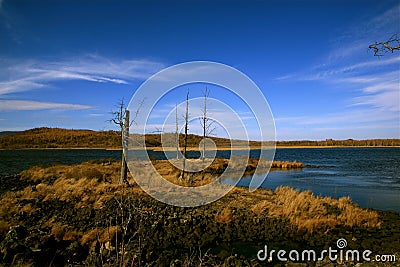 The autuman in Aexan national geopark Stock Photo