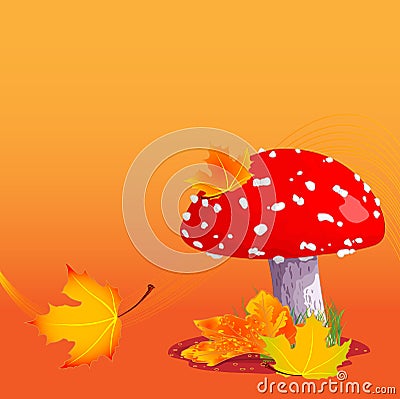 Autumn Amanita Vector Illustration